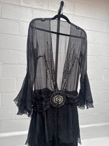 Black Chiffon Dress / Jacket