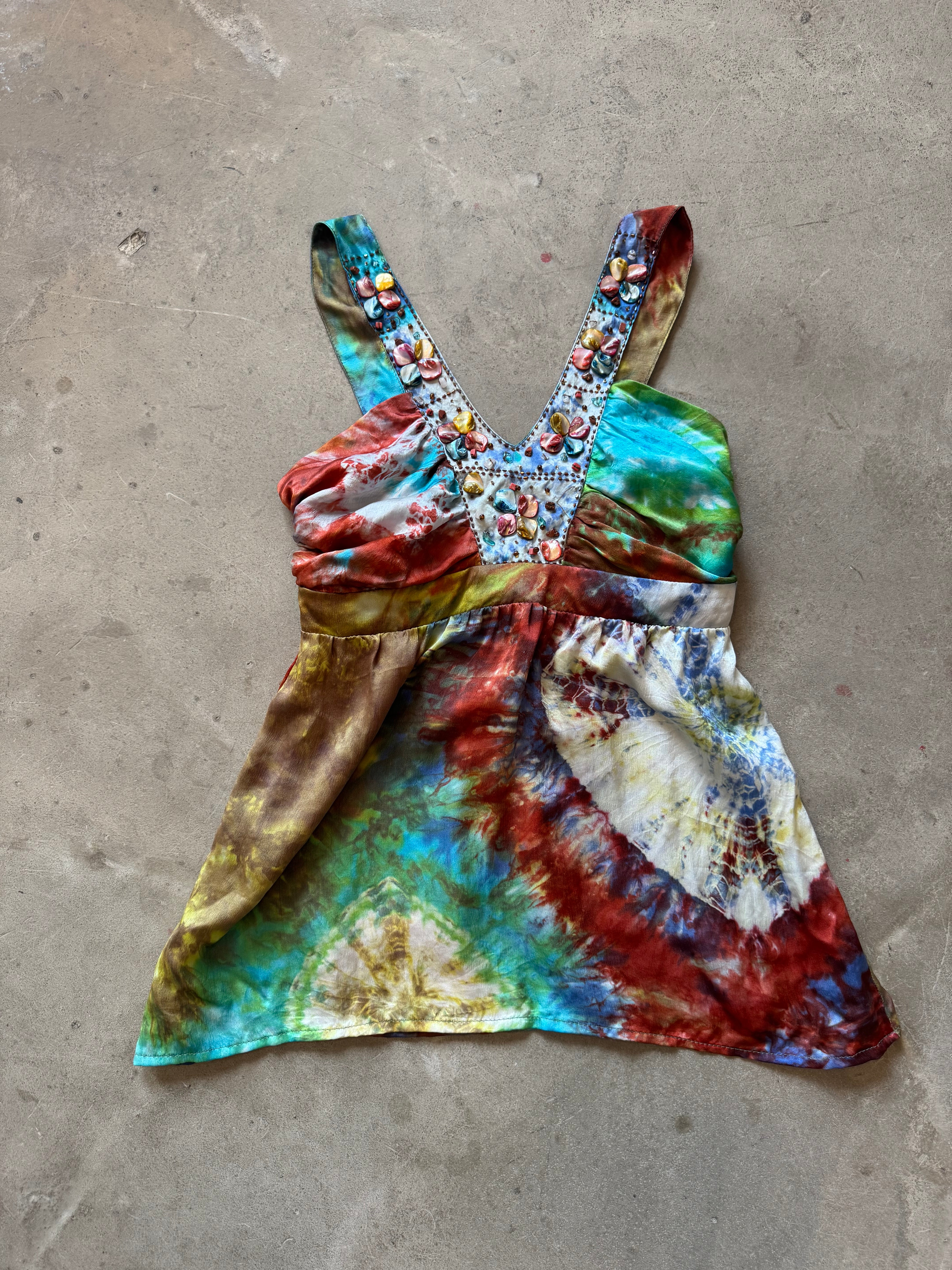 Silk Beaded Vintage Top