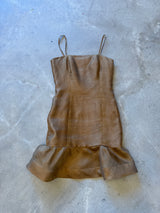 Raw silk vintage mini dress