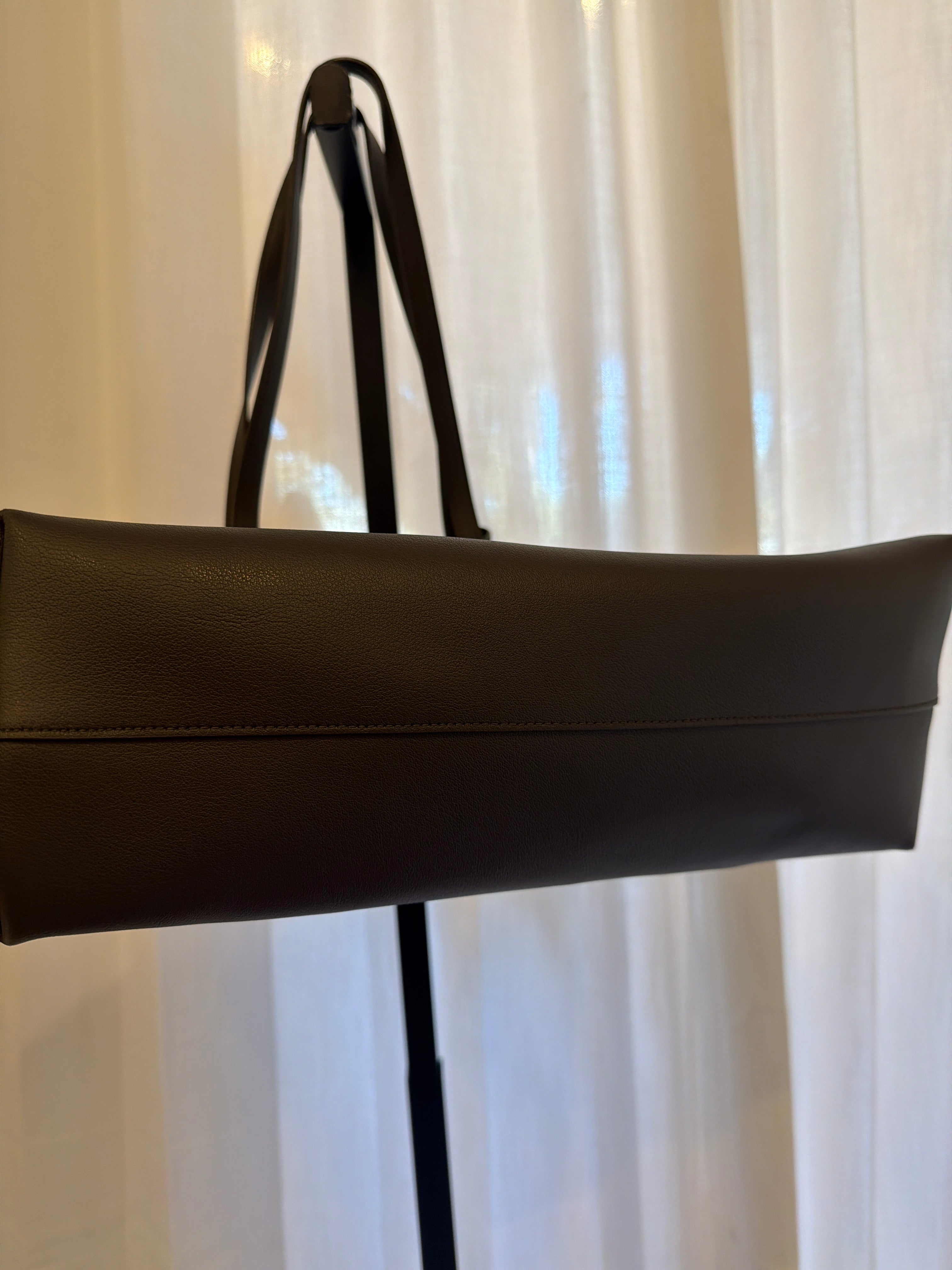 Shopping Large Leather Tote - Dark Green