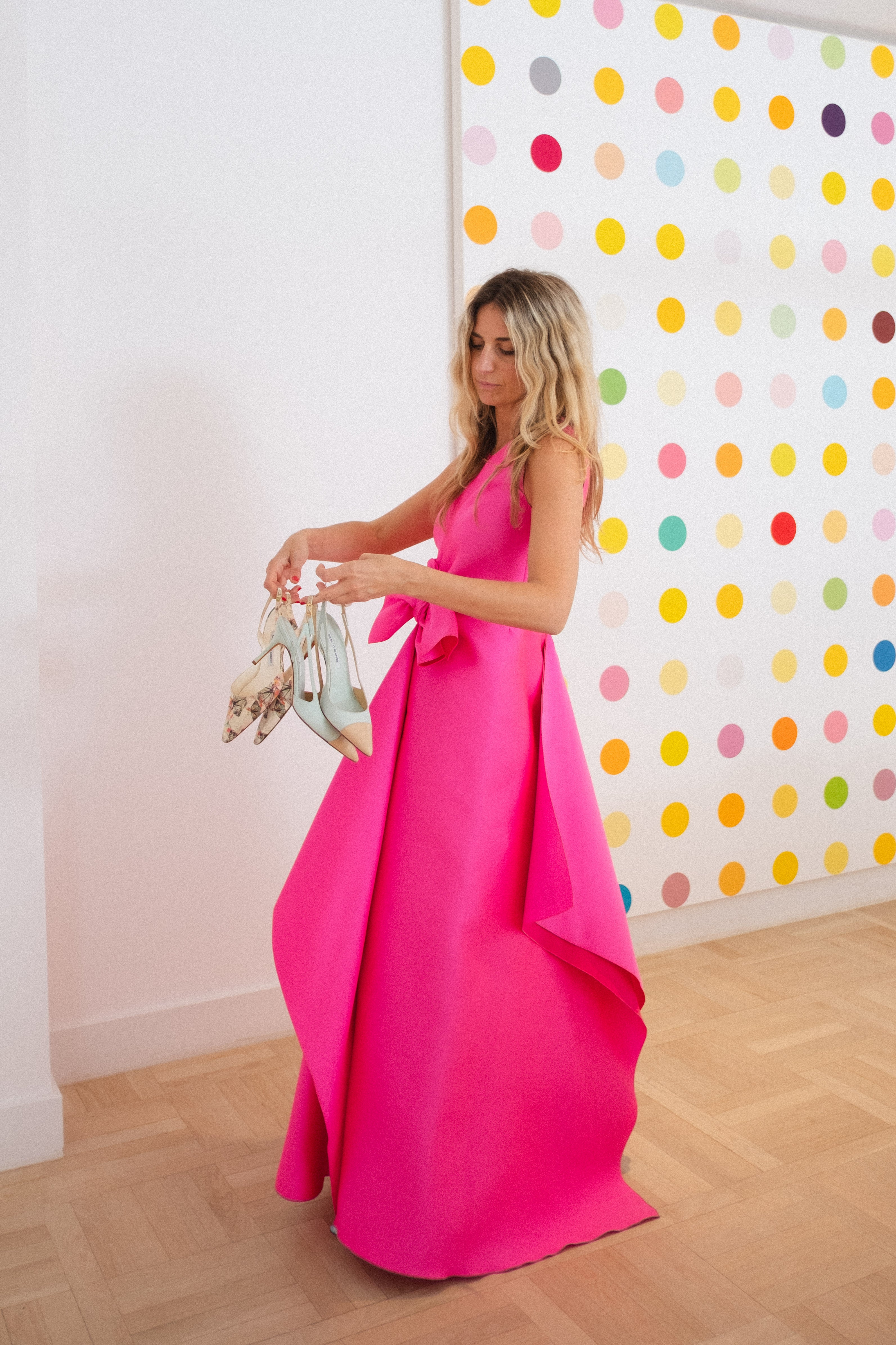 Fuchsia Gown with Bows