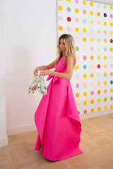 Fuchsia Gown with Bows