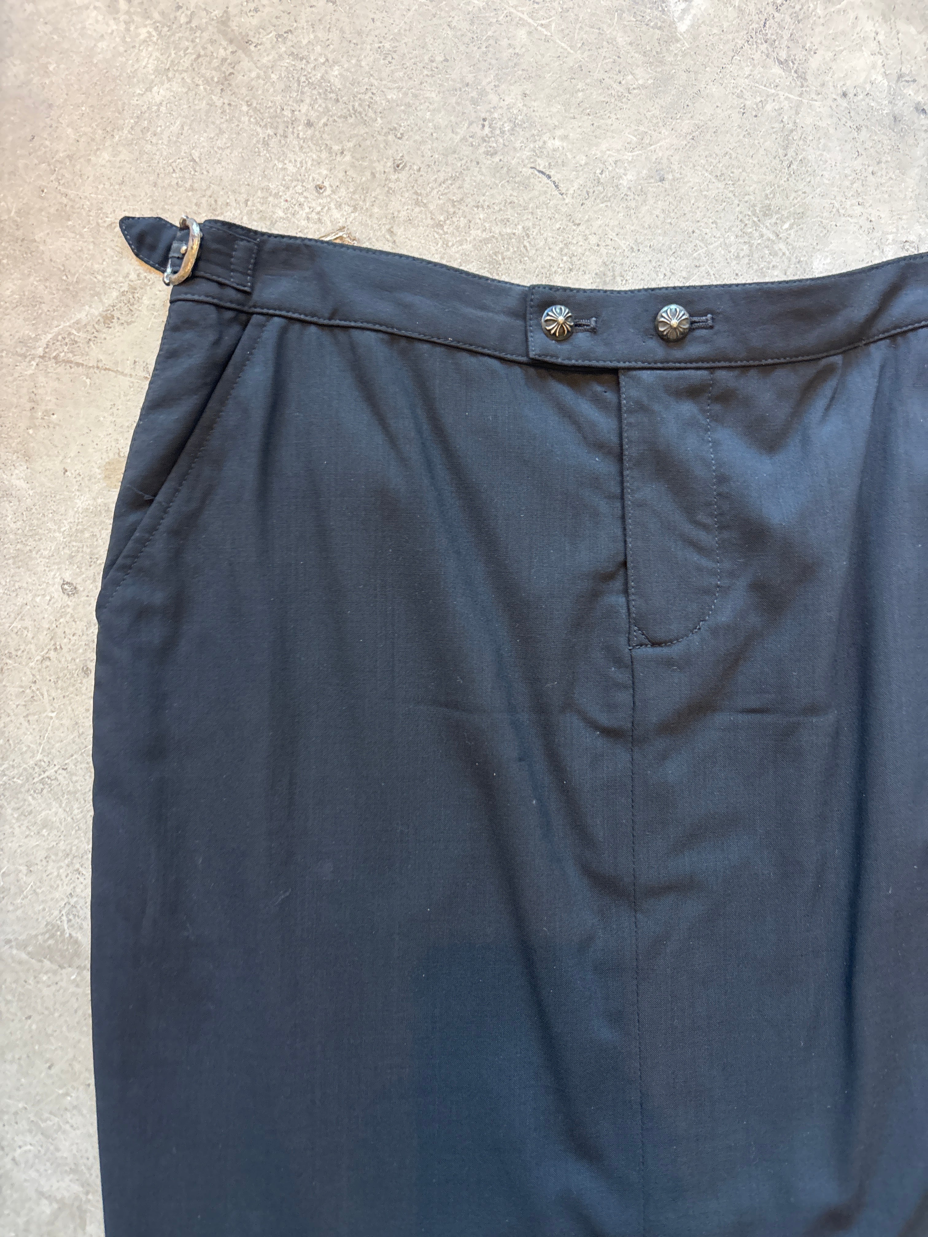 Black Pencil Skirt Chrome Hearts