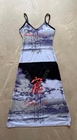 Vintage Graphic Midi Dress