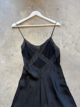 Black Vintage Slip Dress
