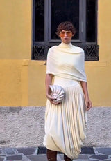 Butter Yellow Draped Dress