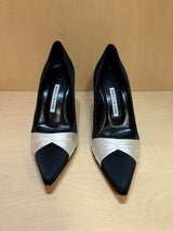 Black and White Satin Heels (39)