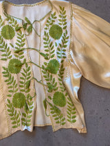 Vintage Silk Peasant Blouse