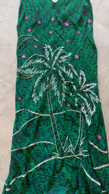 Green Palm Tree Slip Dress