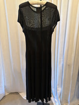 Chanel Sheer Knit Pleated Maxi Dress