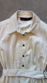 Cream Button-Up Dress