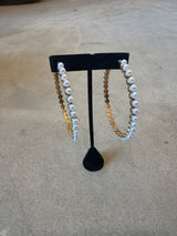 Pearl Hoop Earrings