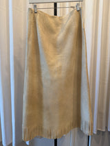 1995 Purple Label Deerskin Fringe Wrap Skirt
