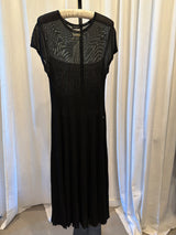 Chanel Sheer Knit Pleated Maxi Dress