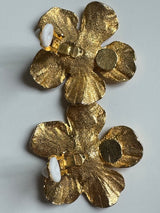 Large Flower Clip-On Earrings