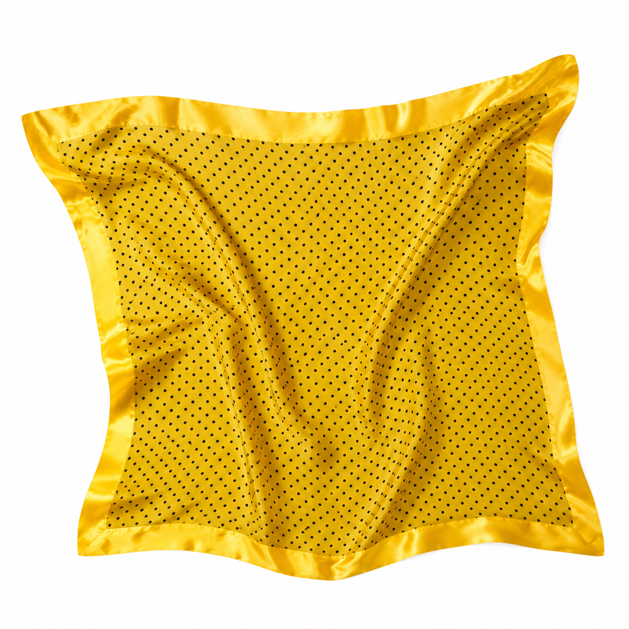 Yellow and Black Polka Dot XL scarf
