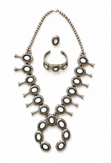 ’70s Mother of Pearl Squash Blossom Set