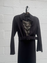 Dress with embellishing on front chest