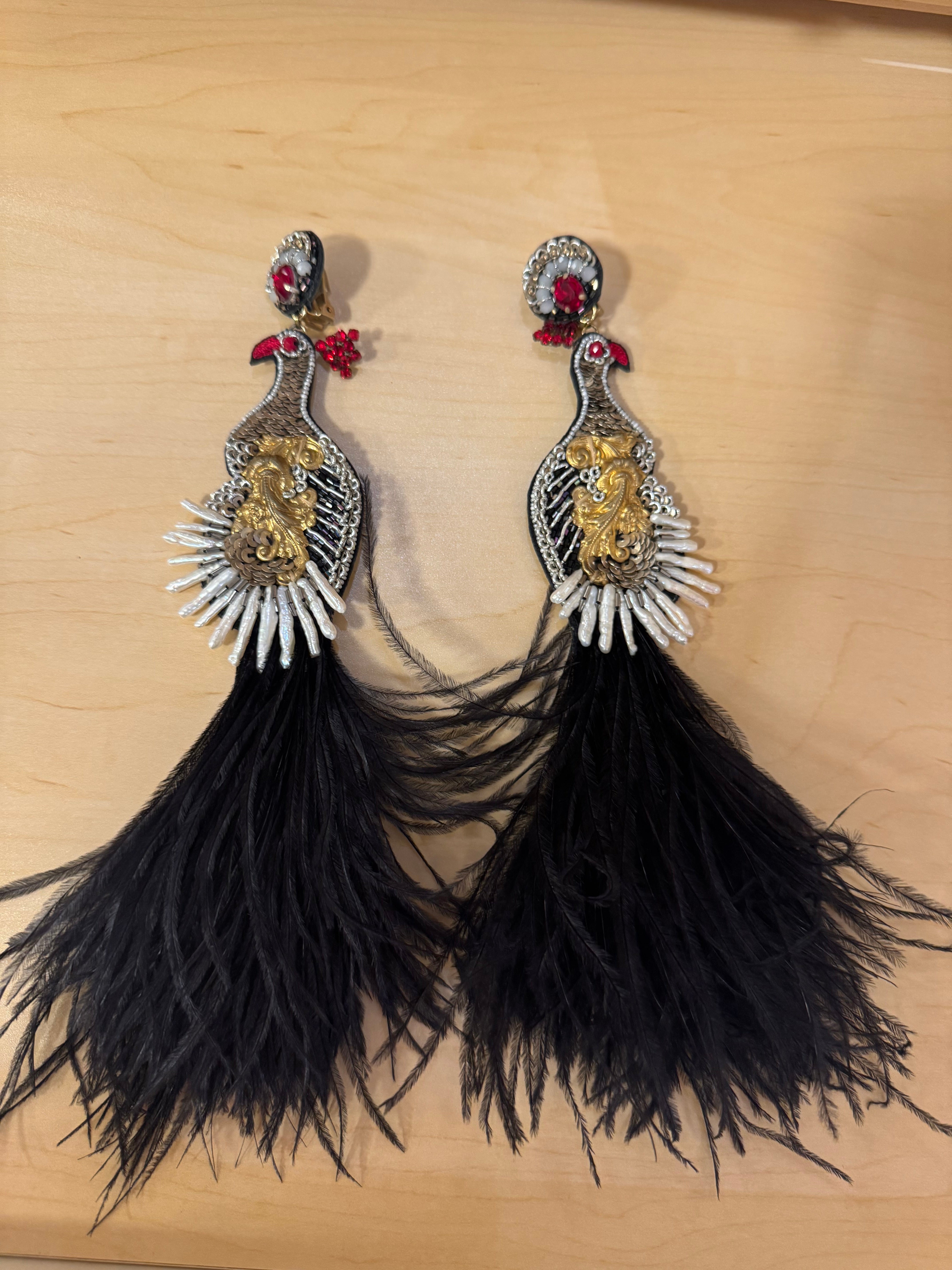 Peacock Dangle Earrings