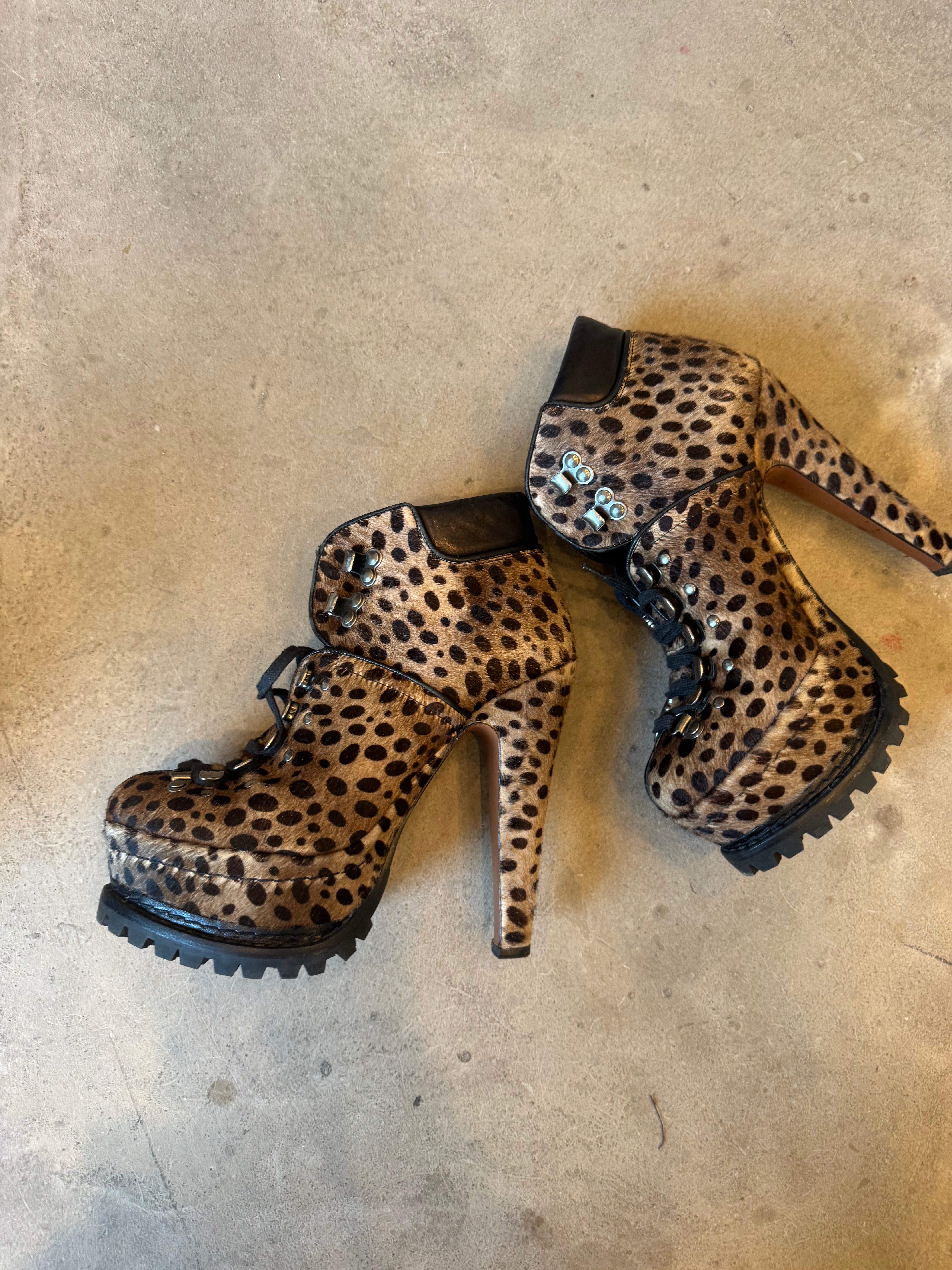 Leopard Calf Skin Booted