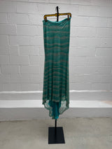 Turquoise top and skirt set