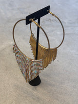 Waterfall Diamanté Hoop Earrings