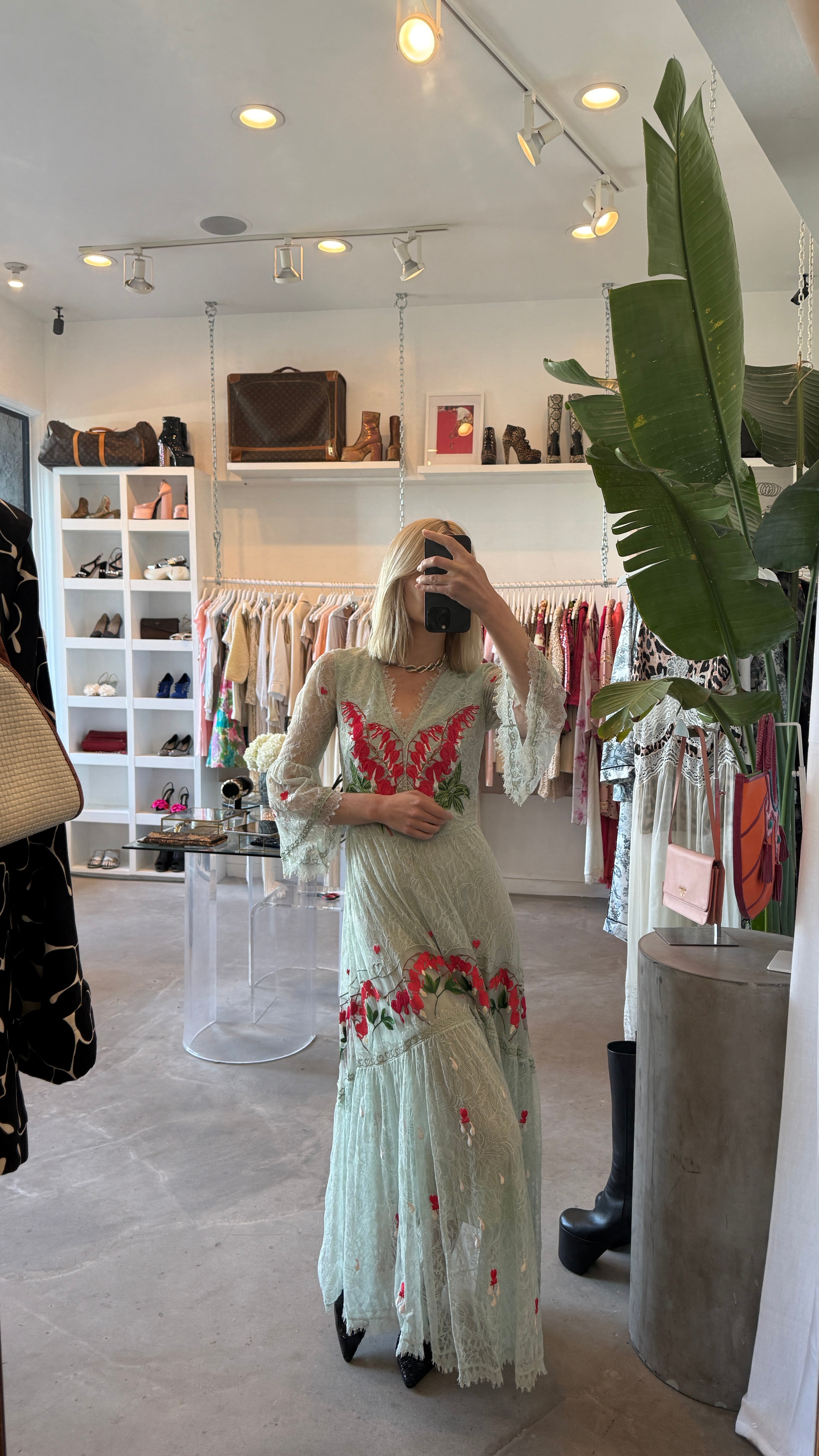 Light Green Lace Dress