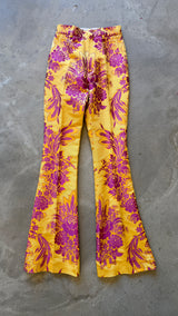 Floral Jacquard Pink & Yellow Suit Fall 2017