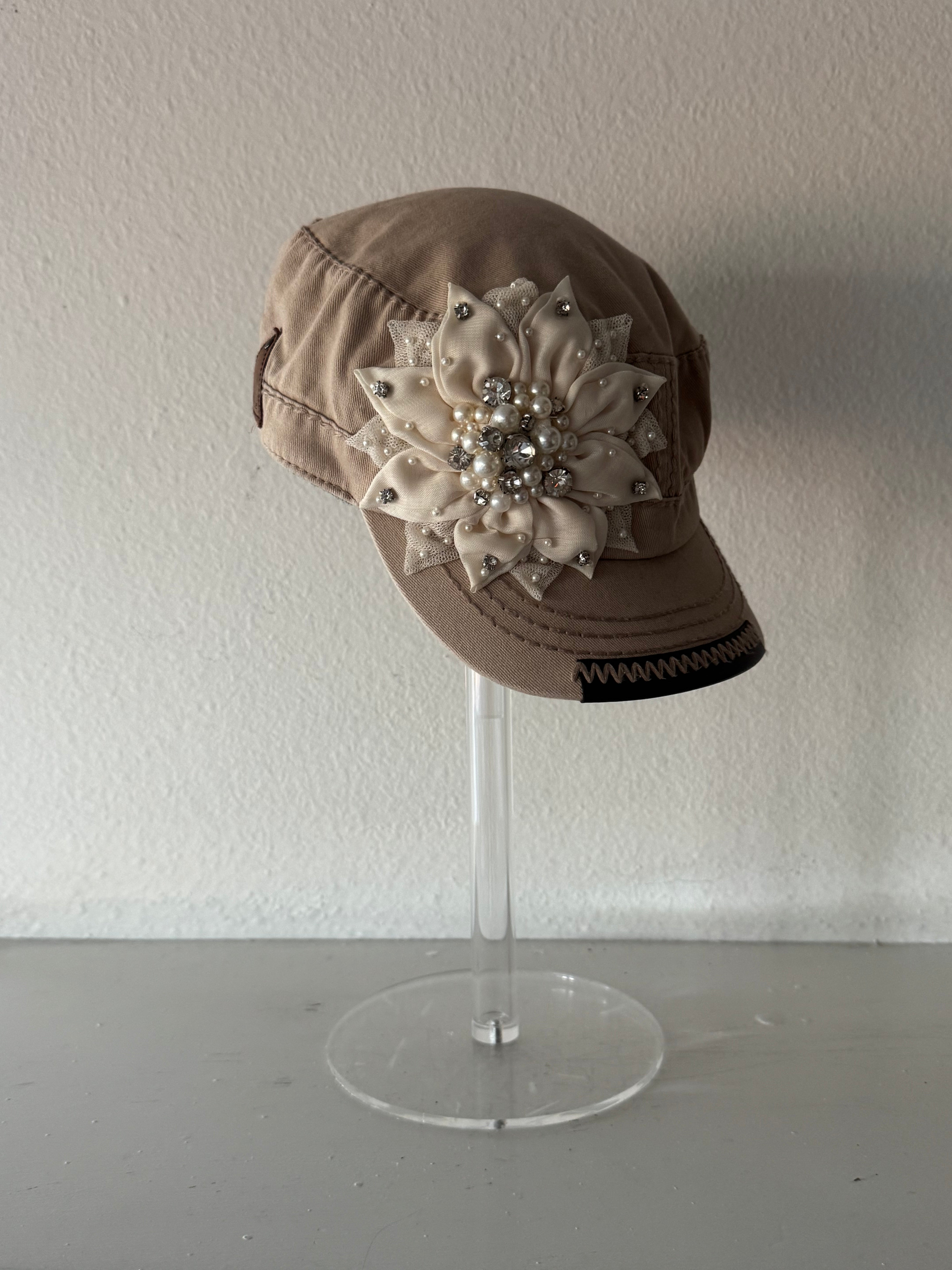 Cap with floral detail