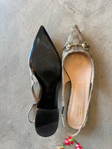 Monogram Horsebit sling back heel