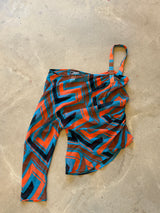 One Shoulder Asymmetrical vintage Top