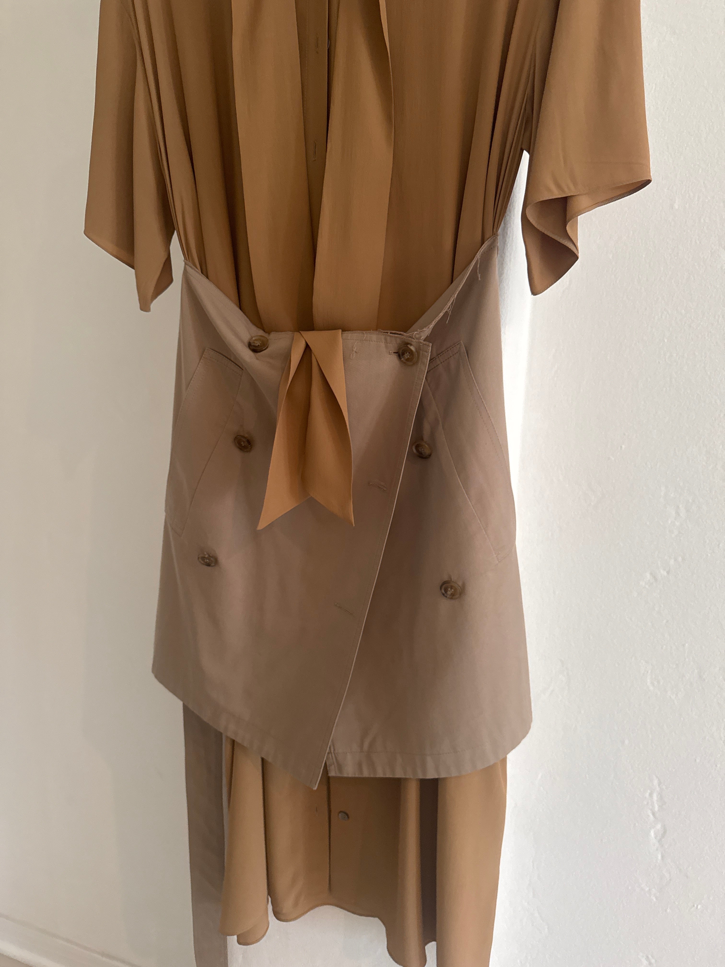 Deconstructed Khaki Dress