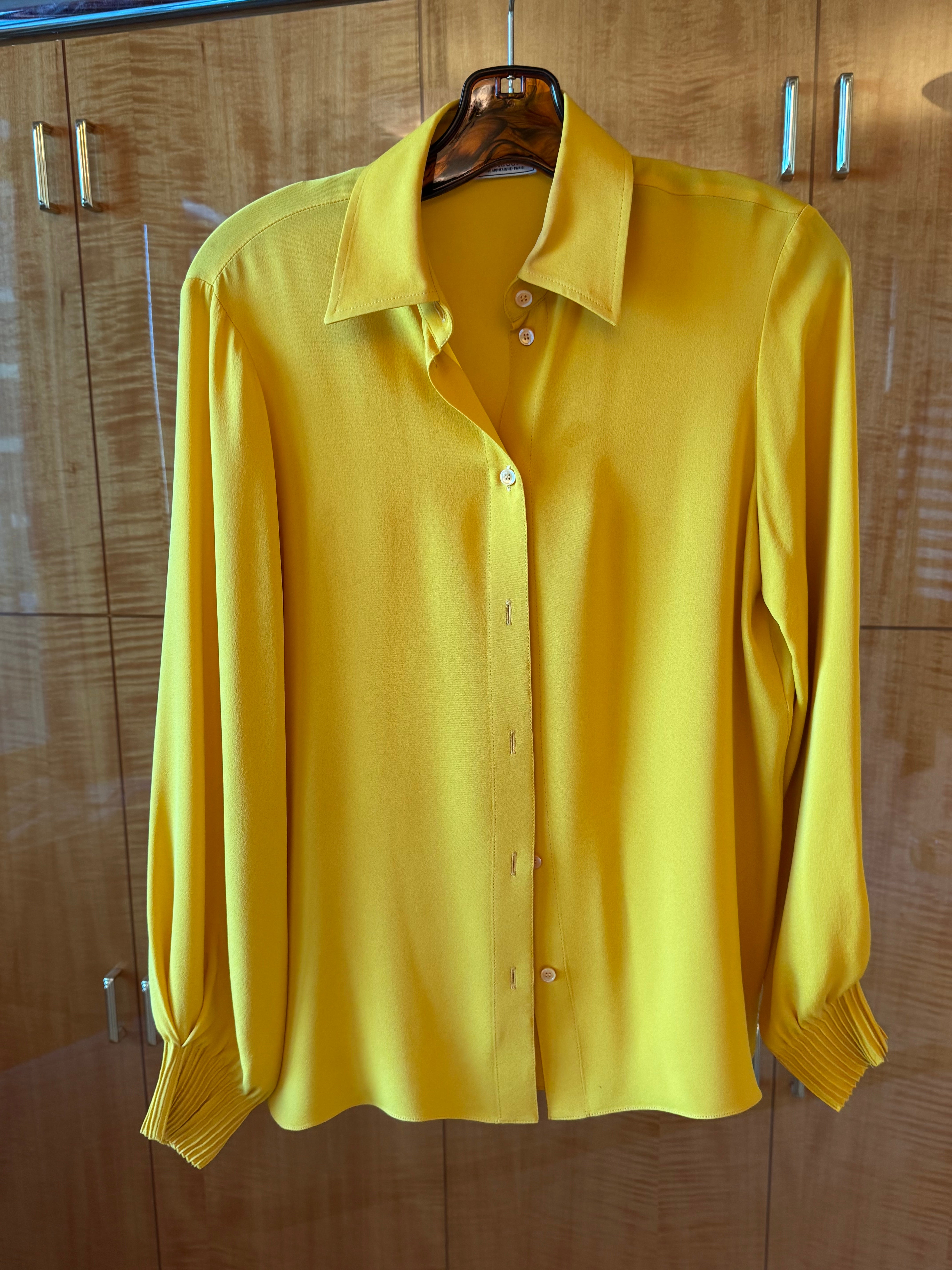 Yellow Silk Shirt