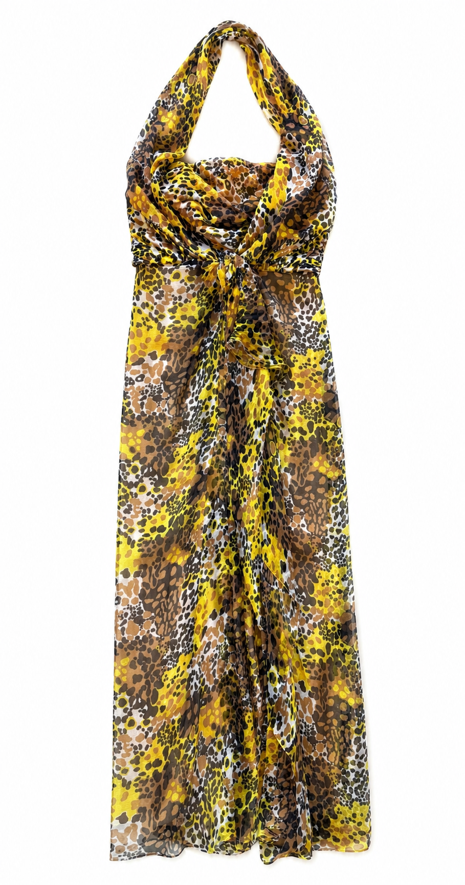 Vintage Yellow Leopard Dress