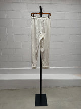 White Silk pleated shirt