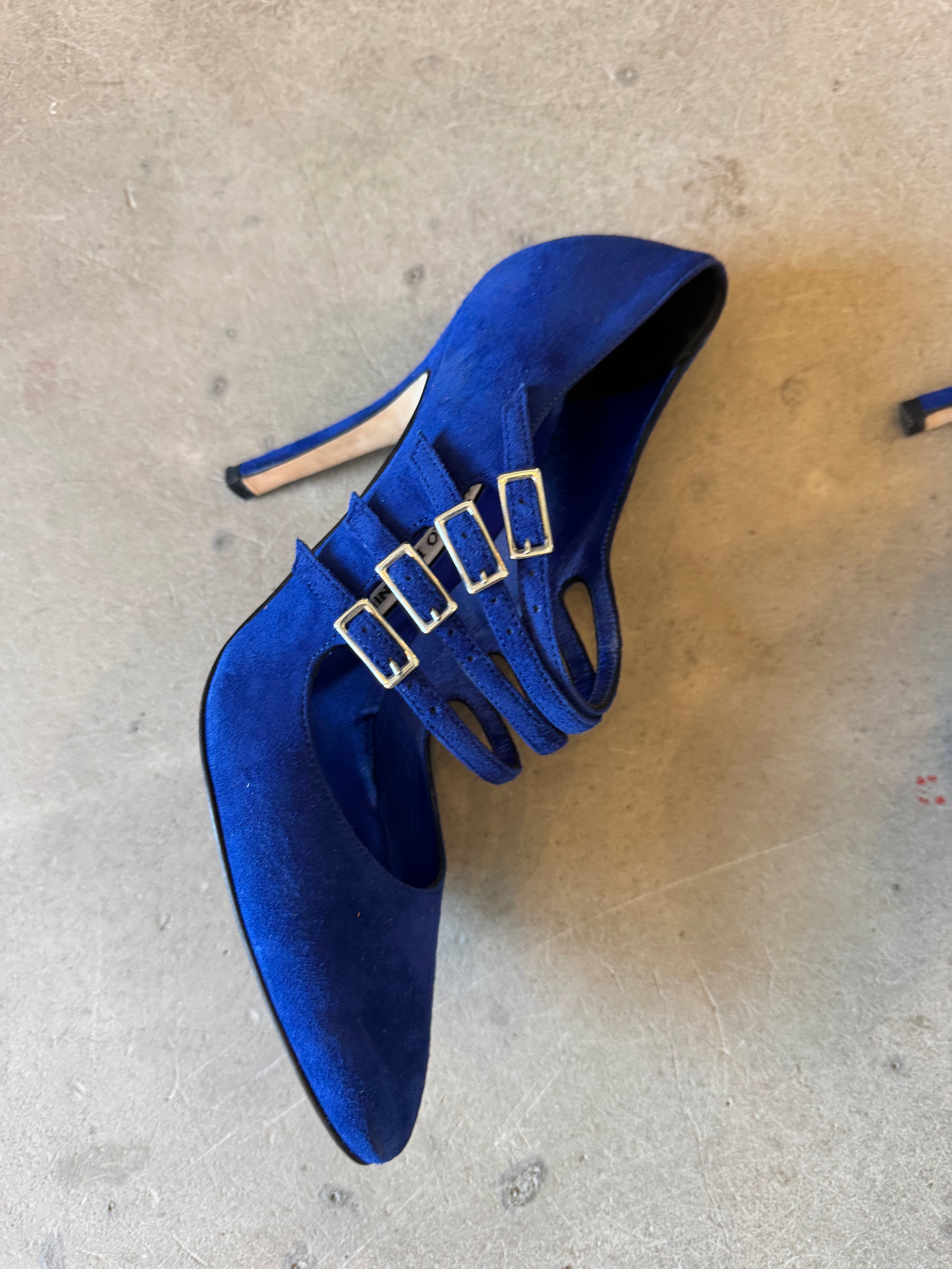 Cobalt Suede Pumps