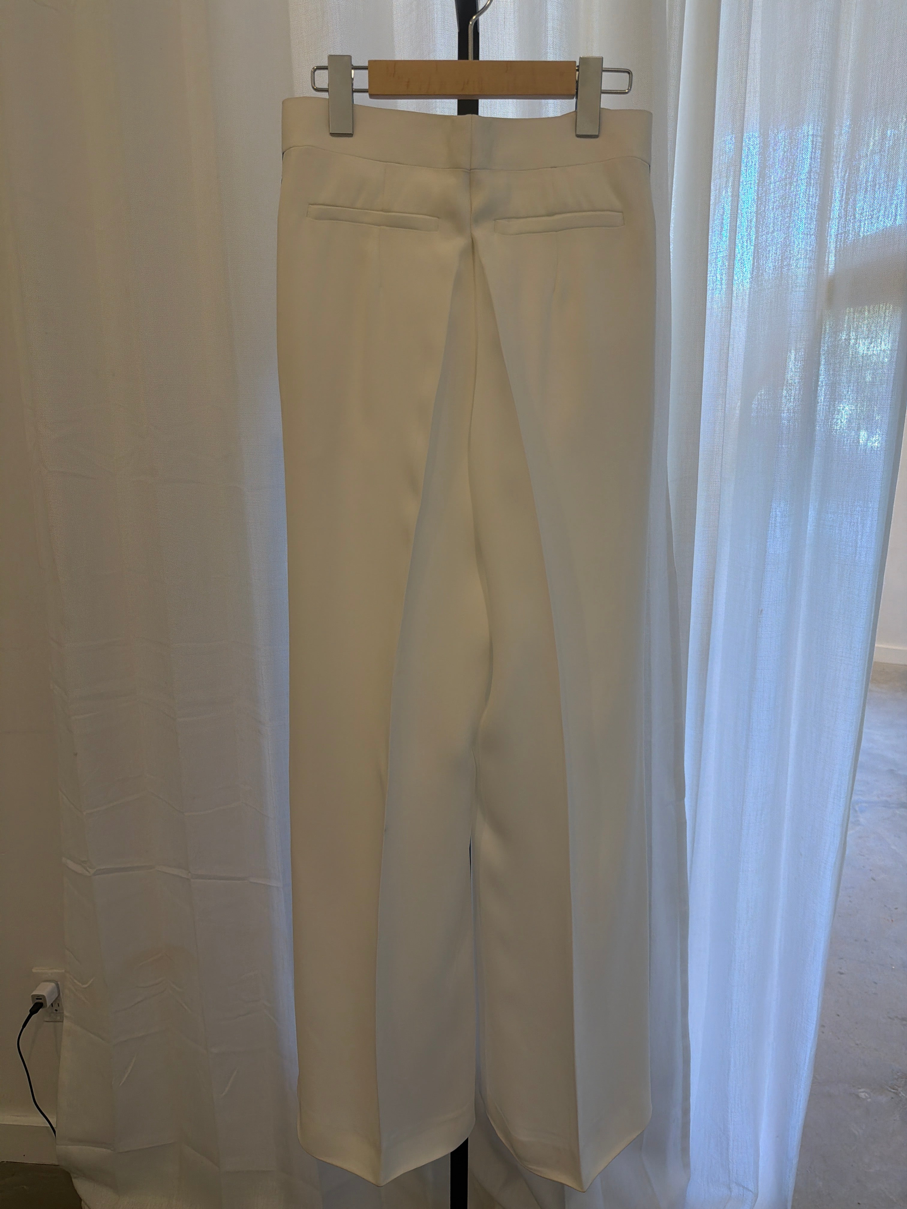 White and Black Striped Pants