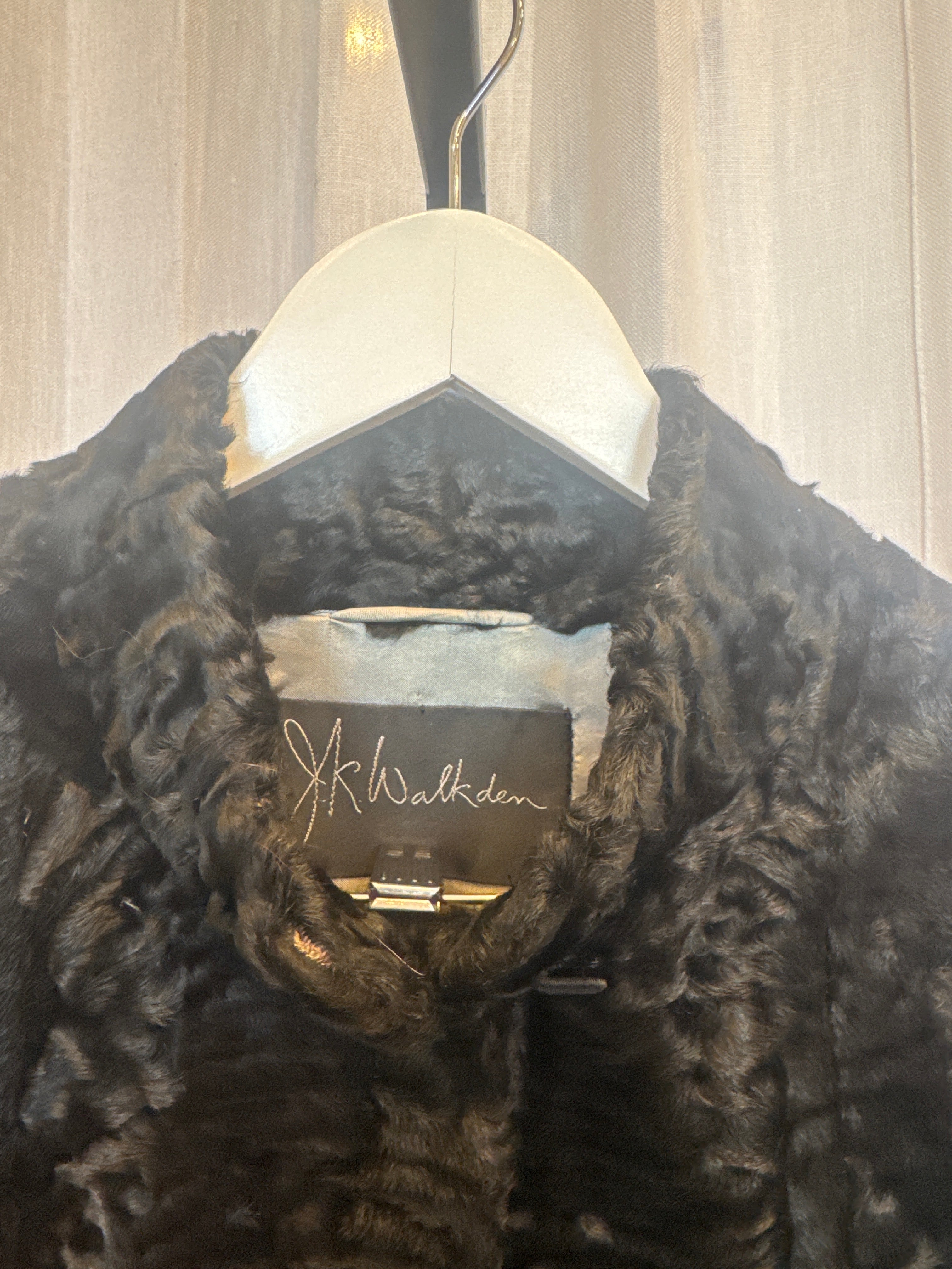 Brushed Lamb Fur Coat