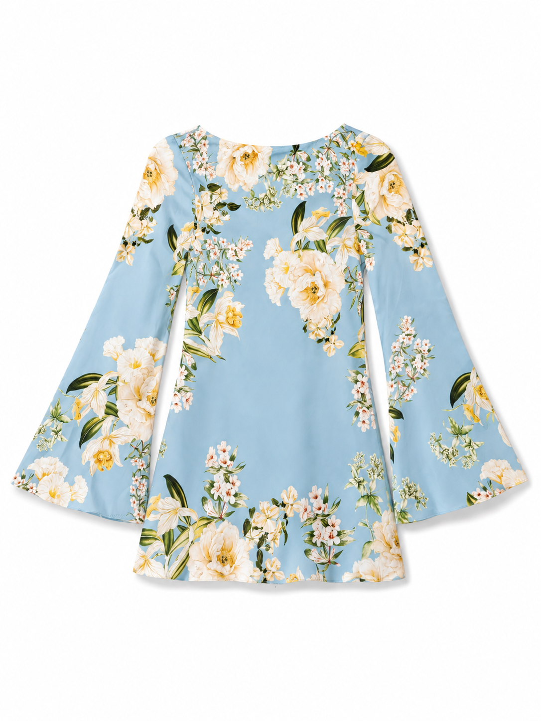 Floral Blue Mini Dress