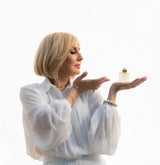White Silk pleated shirt