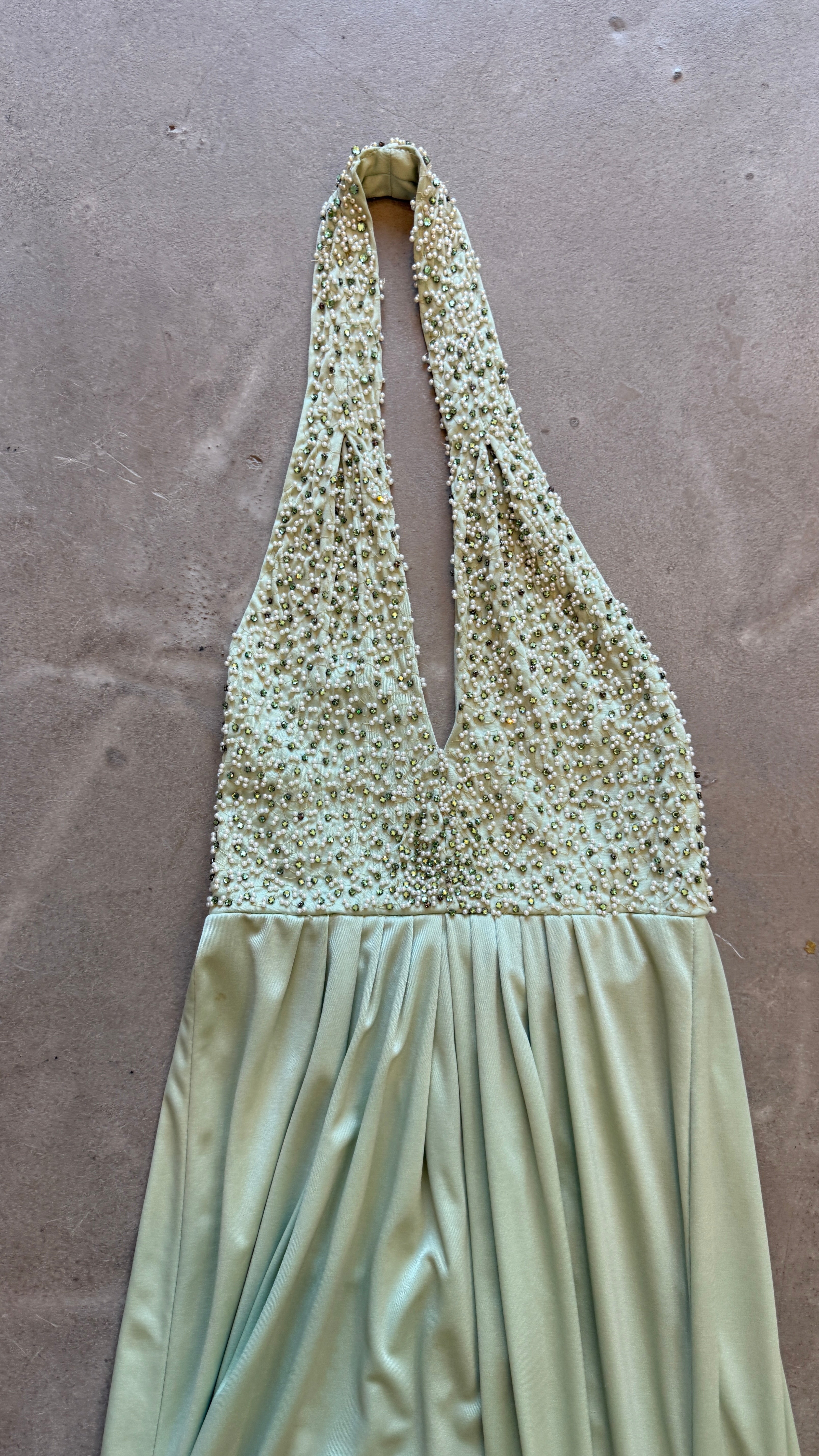 Light Green Beaded Dress