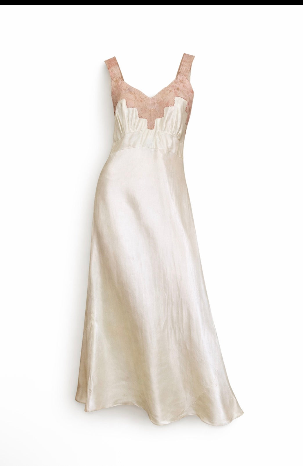 1940s Silk and Chiffon Slip