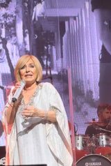 Caftan in Blues with Silver Beaded Neck Details