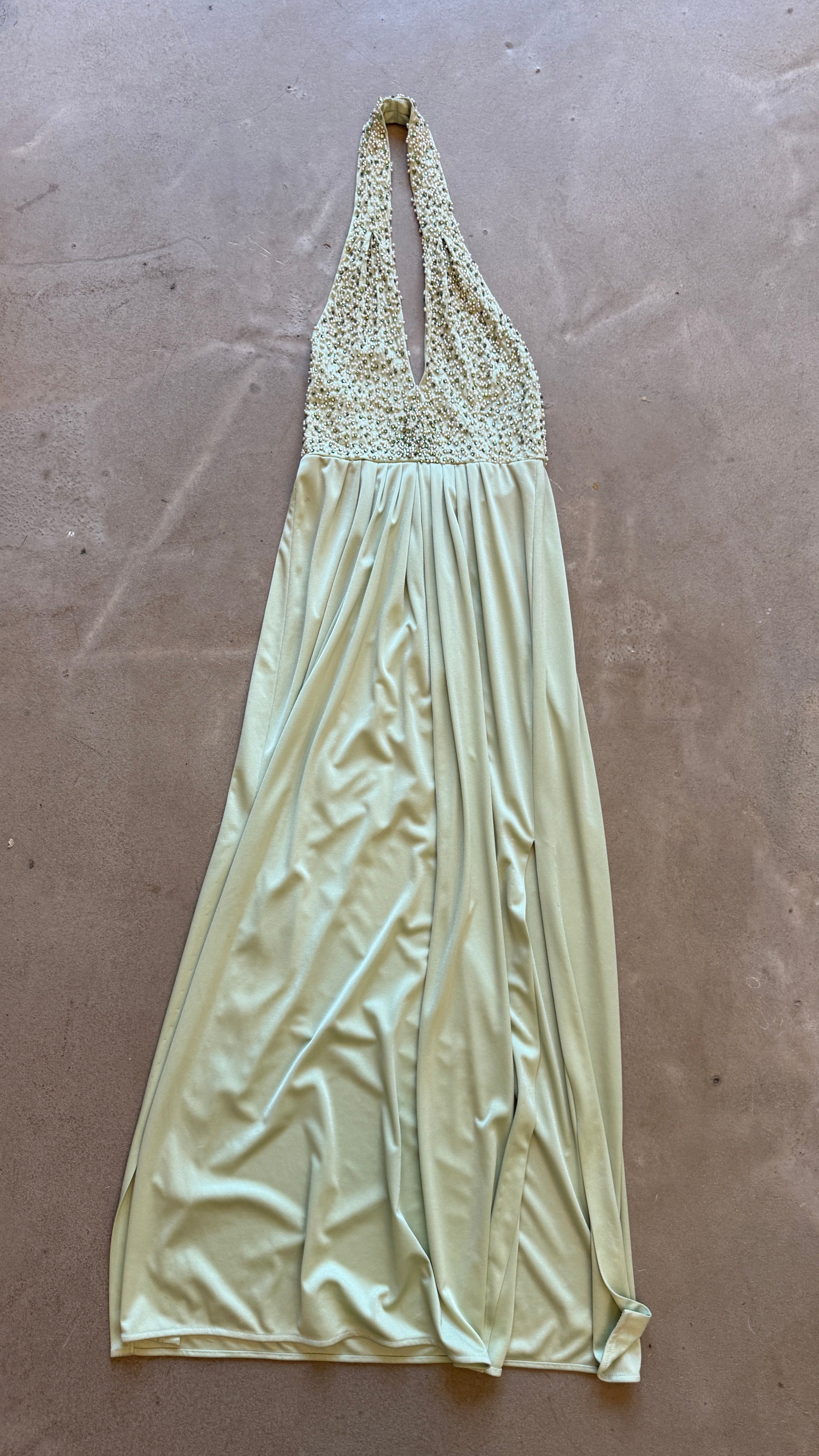 Light Green Beaded Dress