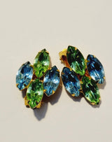 Blue and Green Earrings