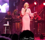 Pink Beaded Gown with Rhinestone Embellishment