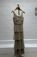 Tiered Pearl Beaded Dress