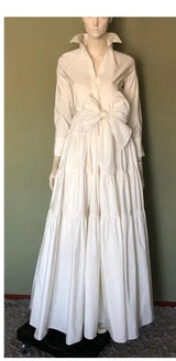White Taffeta Gown