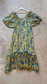 Silk Botanical Maxi Dress