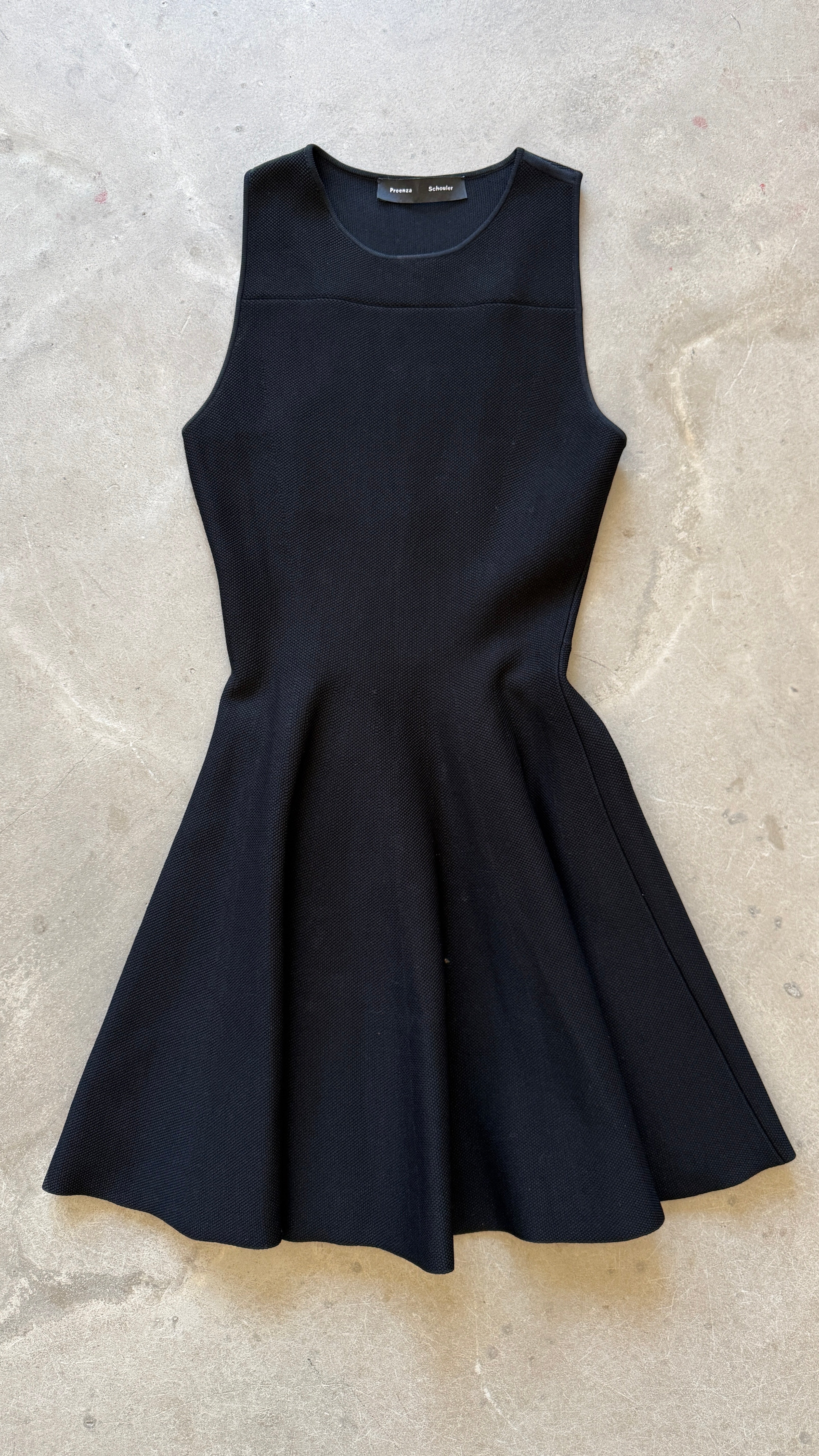 Black Ribbed Midi Dress